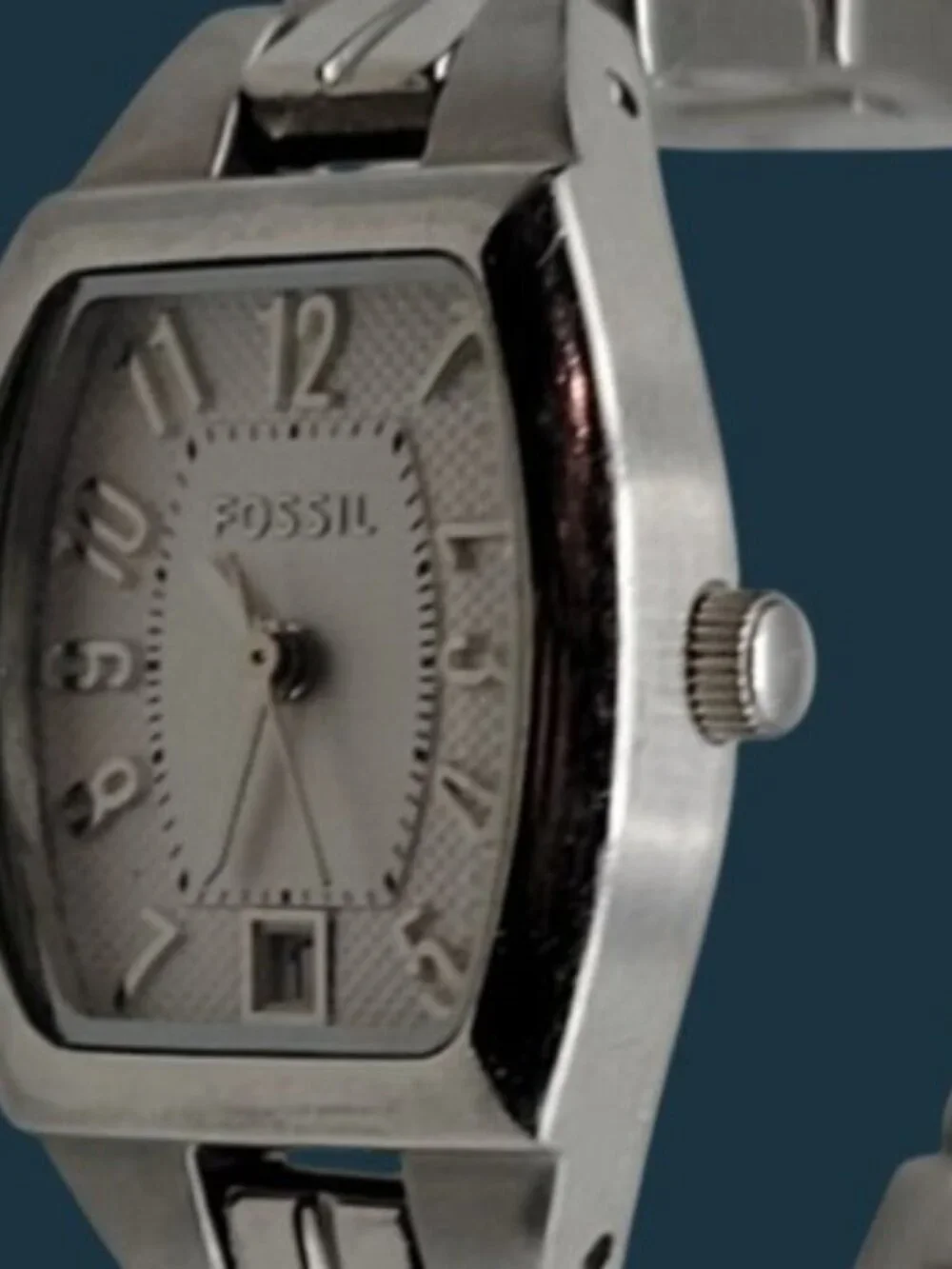 Fossil Womens Watch ES-2072 Brushed Stainless Steel 5.75